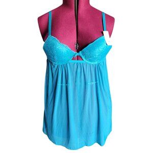 Hush Intimates Mila Lace Babydoll In Turquoise (Size M)